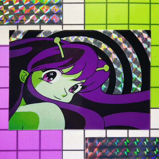 Alien Anime Girl Sticker