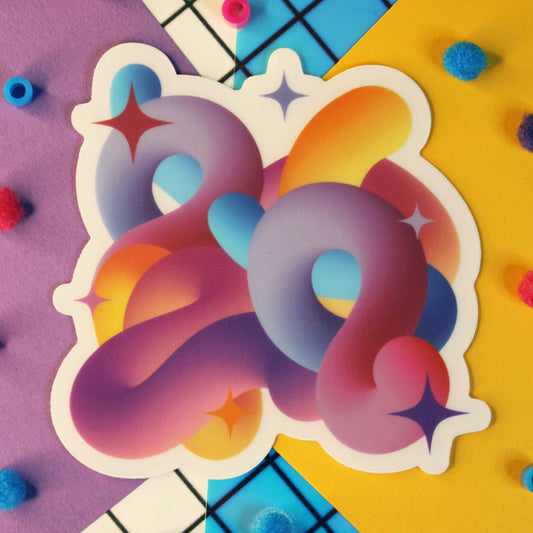 Clear Colorful Aesthetic Sticker